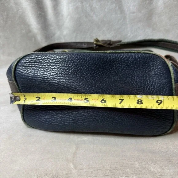 Dooney & Bourke Vintage Navy Pebbled Leather Teton Bucket Drawstring Bag - Picture 14 of 16